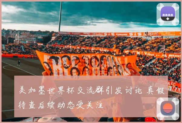 美加墨世界杯交流群引发讨论 真假待查后续动态受关注